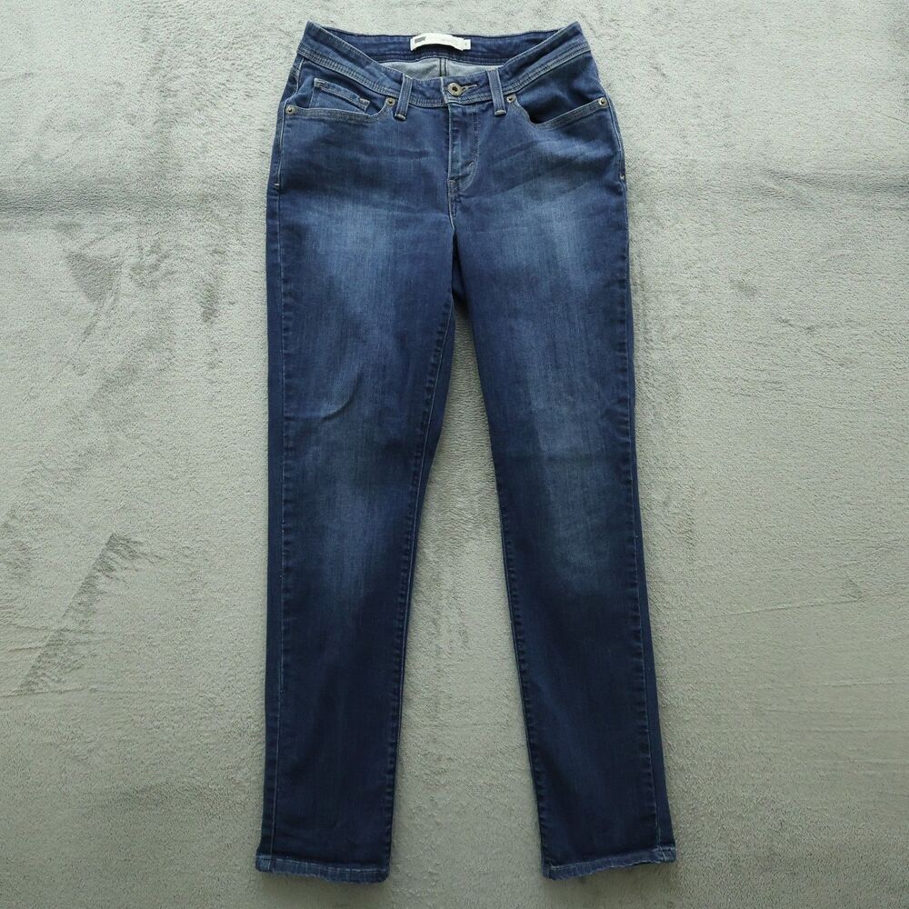 Levi's 529 Jeans Women's Size 8M Blue Mid-Rise Curvy Skinny Leg Denim 32" Inseam